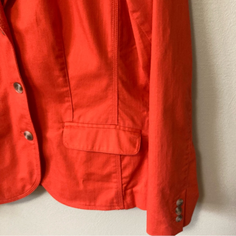 L.L. Bean Orange Blazer M - Picture 2 of 7